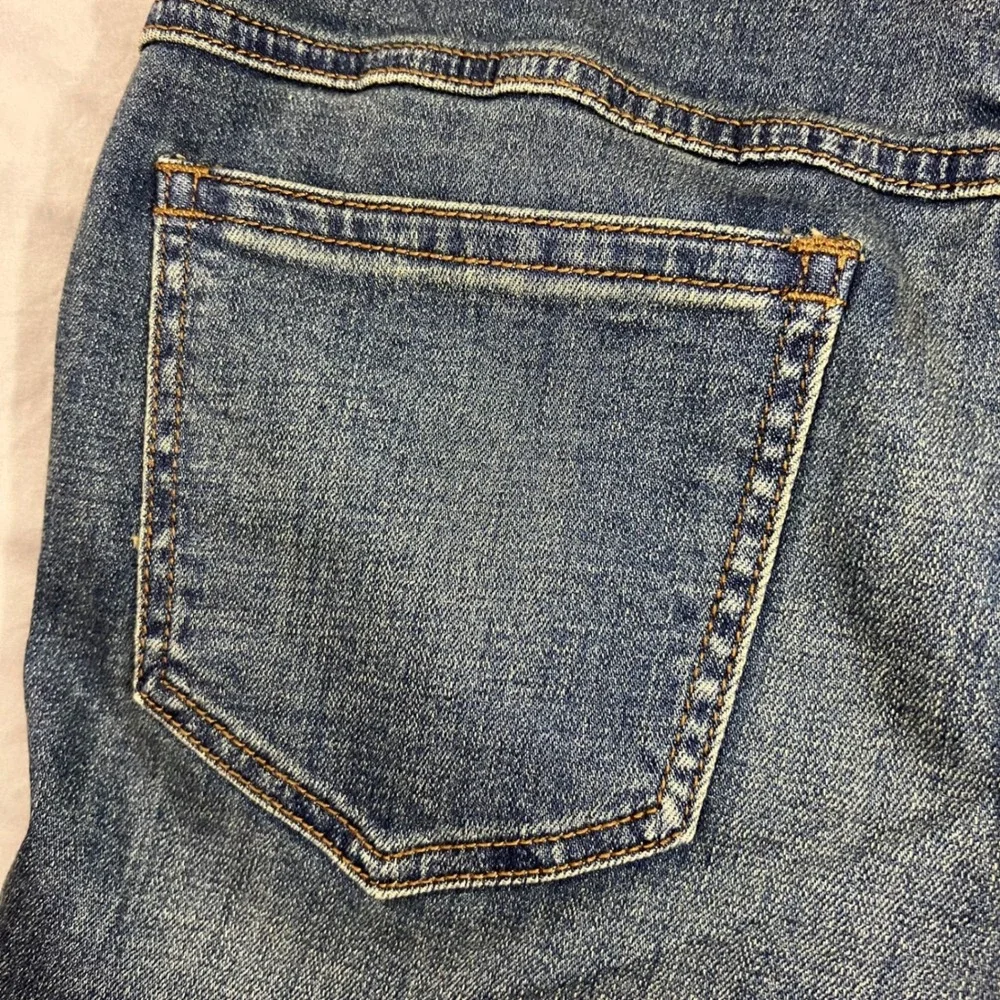 FREE PEOPLE Jeans Button Fly High Rise Straight Leg‎ Womens Size 30x28 Blue Wash